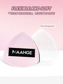 MAANGE 1/4个高吸水性三角化妆海绵，专业便携式旅行化妆粉扑，干湿两用，粉底粉扑，化妆工具，女士/女孩礼物，赠品，旅行必备，物美价廉 - 彩色 - 查看 13