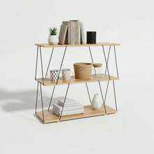 3 Levels Beech Black 80x30x71.2 cm