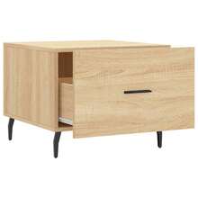 Table basse vidaXL en chêne Sonoma 50x50x40 cm, bois composite - Tabac - Voir 6