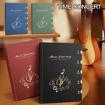 1个复古烫金厚封面A4尺寸文件袋，20页乐谱收纳页，透明插页，钢琴乐谱文件夹