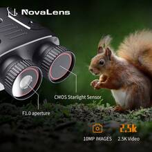 2.5K Binocular Night-Visions Device 10X Binocular Day Night Use Photo Video Taking Digital Zoom For Hunting Boating, Battery Powered (Included 2000mAh);Thansgiving Christmas Gift - R18 Yellow - View 3