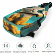 - Bolso bandolera para hombre con ojos azules, para mujer, hombre, informal, mochila de viaje, bolso de pecho, ligero, bolso de hombro, mochila lateral para viajes, senderismo, ciclismo - inicial - Ver 6
