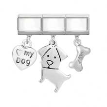 3件套DIY模块化串珠手链，饰有心形、月亮、蝴蝶、字母、樱桃元素，适合圣诞节、新年、万圣节、情人节等场合，采用水钻设计，是圣诞节和万圣节的必备单品，兼具实用性和时尚感，圣诞风格，设计精美，不锈钢材质，可作为圣诞装饰品、派对穿搭指南、圣诞礼物、优雅黑色款、万圣节配饰，适合作为送给朋友/家人/情侣的派对礼物。