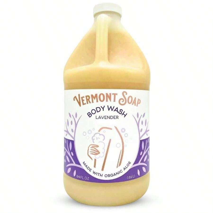 VERMONT SOAP Natural Body Wash With Shea Butter, Mild Gel Body Wash For Moisturizing And Soothing Skin, Fragrance Free Body Wash For Women &Amp; Men (Lavender, 64oz) - ColorA - 查看 1