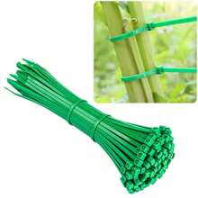 100 Piece Set Of Gardening Straps, Plant Fixing Straps, Self-Locking Straps, Zipper Straps, Plastic Wrapping Straps, Portable Gardening Cables, Gardening And Lawn Care - Green - View 3