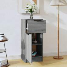 Credenza vidaXL Grigio Sonoma 30x30x70 cm Materiale a base di legno - Grigio - Visualizzare 2