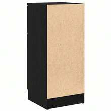Buffet vidaXL aspect chêne noir 30 x 30 x 70 cm, matériau à base de bois - Noir - Voir 6