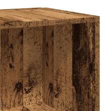 Mensola angolare vidaXL, effetto legno riciclato, 33x33x100 cm, materiale a base di legno - Castano - Visualizzare 7