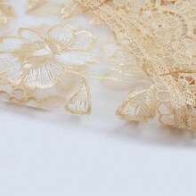 Retro Round Lace Tablecloth 24 Inch Embroidered Table Cover Decorative Dining Doily For Wedding & Cafe, Brown With White Flora,BrownWithWhiteFlora(24Inch) - 棕色帶白色花卉(24吋) - 查看 10