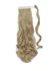 马尾假发片，卷曲波浪造型，夹式假发，环绕式长马尾假发片，合成纤维接发，女士适用，18英寸/24英寸 - 彩色 - 查看 48