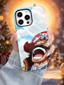 One Piece Gol D Roger Pattern Phone Case Shockproof Protective Case For Anime Fans Daily Use All-Over Print Mixed Color Phone Case For 17 PRO MAX/17 AIR/15 ProMax/16 PROMAX/Galaxy S22/S23/S24/S23 Plus/S24 Ultra/S25/A15/A33/A23, Halloween Design, 2D Flat Style, Vintage Collage, Floral Fashion, Cool Cute Aesthetic, UV Printing, Trendsetter For Fashion Enthusiasts - 混色 - 查看 2