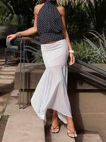 Women Halter Backless Tank Tops Cowl Neck Summer Going Out Cami Tops Women Halter Top Backless Tank Tops Cowl Neck Summer Going Out Outfits Cami Tops - 彩色 - 查看 2