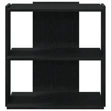 Estantería vidaXL con 3 baldas, negra, 60x30x60 cm, material a base de madera. - Negro - Ver 5
