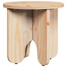 mesa de centro vidaXL, conjunto de 2 peças, cor natural, 39,5 x 39,5 x 30 cm, madeira maciça de pinho. - Castanho - Ver 5