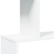 vidaXL Divisorio per ambienti con libreria a 5 ripiani, colore bianco, 70x24x161 cm, materiale a base di legno - Bianco - Visualizzare 9