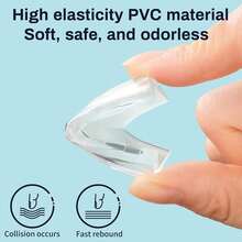 4 piezas Protector de esquina transparente para muebles - Almohadilla de para esquinas afiladas de mesas - Transparente - Ver 3