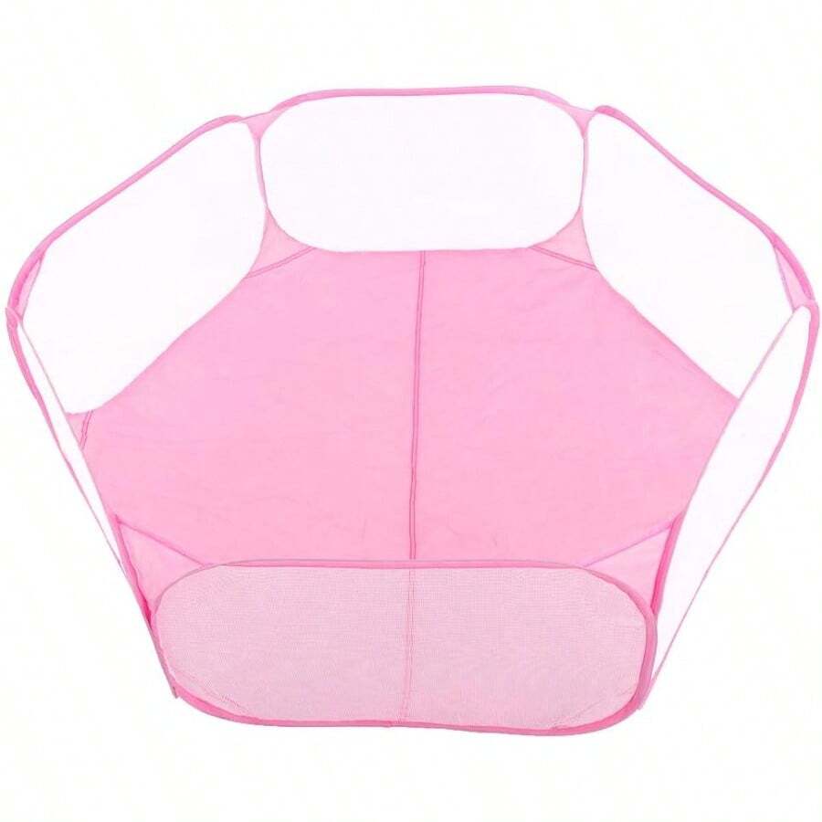 XCVB Ymiko Corral para Haer Jaulas para Mascotas Domésticas Valla De Mascotas Cómodo Y Transpirable La Jaula Plegable para Tiene Una Red Alrededor Fáciles De Observar - rosa - Ver 1