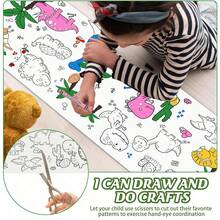 Creative Doodle Scroll Suitable For Teens - DIY Painting And Doodle Art, With Fun Animal, Fruit And Object Designs To Inspire Imagination, Perfect Birthday, Halloween, Thanksgiving And Christmas Gift, Drawing Toy - Multicolor - View 2