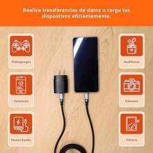 BLACK+DECKER  Doble To USB-C 2 Ms BZMTUS con Carga Rápida 3.0A Transferencia de Datos  Liso en Color  Compate con Disitivos To C Teléfonos Table y Más - como en la foto - Ver 5