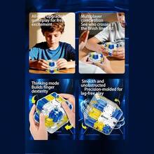 3D Rolling Ball Maze Cube, Large Labyrinth 3D Puzzle Maze Cubes, Puzzle Mazes Cube, Engaging Brain Teaser Toy, Helps Relieve Stress And Cultivate Logical Thinking (Blue) - Màu xanh lam - Xem 5