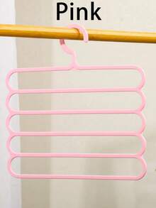1pc Multi-Functional Scarf Rack, 5-Tier Plastic Storage Organizer, Can Be Used To Store Clothes And Pants, Non-Slip Scarf Holder, Scarf Display Rack With Hooks - Multicolor - View 8