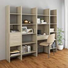 Libreria vidaXL Sonoma Oak 40x35x180 cm Materiale a base di legno - Castano - Visualizzare 6