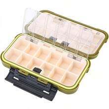 VGEBY Caja de señuelos de pesca, cajas de aparejos de pesca, caja de almacenamiento para señuelos (verde militar) Material De Almacenamiento Para La Pesca - Como se muestra en la imagen - Ver 4