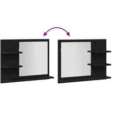 Specchio da bagno vidaXL effetto rovere nero 60x10,5x45 cm Materiale a base di legno - nero - Visualizzare 8