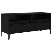 Meuble TV vidaXL, aspect chêne noir, 100 x 34,5 x 44,5 cm - Noir - Voir 3
