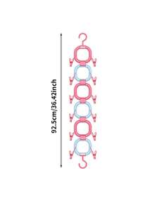 1pc Plastic Hat Rack Hat Storage, Circular Scarf Rack Hat Organizer With Clips Suitable Baseball Cap Hooks/Children's Room Storage Rack - Multicolor - View 2