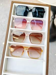 4pcs/Set Stylish Eyeglasses, Multicolor Fashion Eyewear, Suitable For Daily Life, Outings, Parties, Travels, All Seasons - Multicolor - View 8