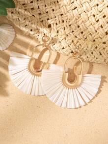 1 Đôi bông tai hình giọt nước rỗng bằng vỏ sò kiểu Bohemian, phụ kiện hoàn hảo cho phụ nữ đeo khi đi nghỉ mát và hàng ngày. - Nhiều màu - Xem 9