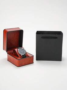 2 件手表盒和便携包，简约时尚 PU 皮革手表收纳盒单表礼盒，珠宝收纳盒腕表盒，适合所有手表款式 - 均碼 - 查看 15