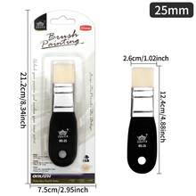 opeth High Quality Wooden Handle Nylon Bristle Brushes, 1 Inch, 2 Inch, 3 Inch Sizes, Suitable For Large-Scale Graffiti Painting, Watercolor, Acrylic, Oil Painting, Wall Painting, Large Size Painting Brushes, Modeling Brushes - 均碼 - 查看 11