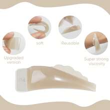 Lomansa 4 Pairs Self-Adhesive Eyelash Lift Pads, Eyelash Perming Protection Pads, Suitable For Medium, Long, Short Eyelash Lengths, Reusable After Cleaning, Ideal For Eyelash Salons And DIY Use - Multicolor - View 3