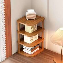 Kệ để bàn nhiều tầng bằng gỗ, kệ góc dùng cho văn phòng, nhà ở, kệ lưu trữ nhỏ. - màu nâu - Xem 1