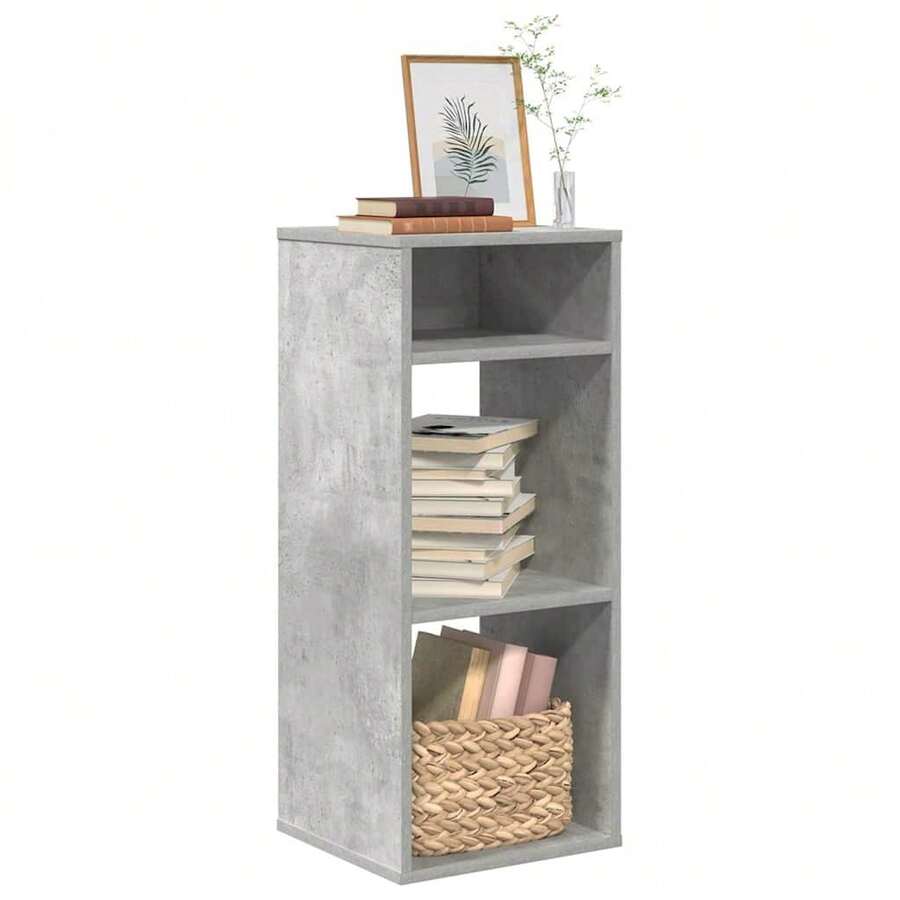 Estantería vidaXL color hormigón gris, 34x31x80 cm, material a base de madera. - Gris - Ver 1