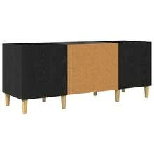 Mobile per dischi vidaXL effetto rovere nero, 121 x 38 x 48 cm - nero - Visualizzare 7