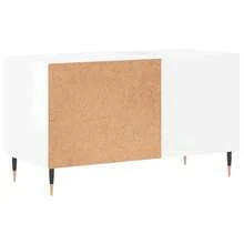 Armário para discos de vinil vidaXL, branco brilhante, 85x38x48 cm, material à base de madeira. - Branco - Ver 6