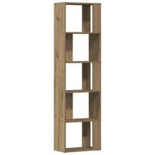 Librería vidaXL Roble artesanal 45x24x159 cm, madera compuesta - Marrón - Ver 7