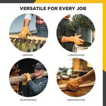 Wells Lamont 1129 - Guantes de trabajo (piel)(2XL (Paquete de 1) Bronceado (Saddletan)) - Multicolor - Ver 5