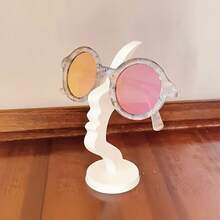1-2pcs Modern Curved Eyeglass Holder Gold Design Durable Plastic Eyewear Display Stand Fashionable Organizer For Living Room Bedroom Office Home Decor Accessories Perfect Gift For Family Friends Stylish Eye Glasses Storage Solution - Multicolor - View 5