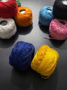1 cuộn chỉ thêu chữ thập màu trơn (chỉ ren cotton/chỉ dệt siêu mịn/màu ngẫu nhiên) - Nhiều màu - Xem 8