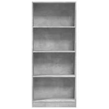 Estantería vidaXL color hormigón gris, 60x24x143 cm, material a base de madera. - Gris - Ver 4