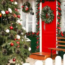 zxr Roowest 12 Piezas Adorno Navideño de Cascabeles Grandes 8 cm Cascabeles Gigantes Adorno para Árbol de Navidad con Cinta para Manualidades Corona Decoración de Exteriores DIY Latón125 - latín - Ver 6