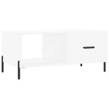 Mesa de centro vidaXL branca, 90x50x40 cm, em madeira. - Branco - Ver 3