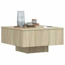 Tavolino da caffè vidaXL in rovere Sonoma, 60x60x31,5 cm, in legno composito. - Castano - Visualizzare 1
