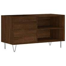 Mobile per dischi vidaXL, finitura effetto rovere marrone, 85x38x48 cm, materiale a base di legno. - Castano - Visualizzare 3