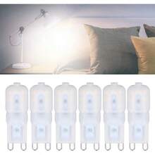 ASDBombilla LED G9 Regulable Pack de 6 3W Mini Lámpara de Ahorro Energético Ángulo de Luz 360 Grados 5 08 x 1 52 cm para Iluminación Interior - Blanco 110-140 V - Ver 7