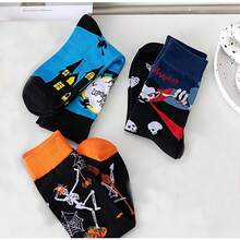 ml GeorgeX 3 Pares Calcetines Divertidos Calcetines con Estampado Casual Divertidos Calcetines de Algodón para Hombres y Mujeres10101 - Víspera de Todos los Santos - Ver 7